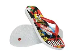 Chinelo Havaianas Top D Classics Branco/Vermelho Hibisco Tam 37-38 - 3