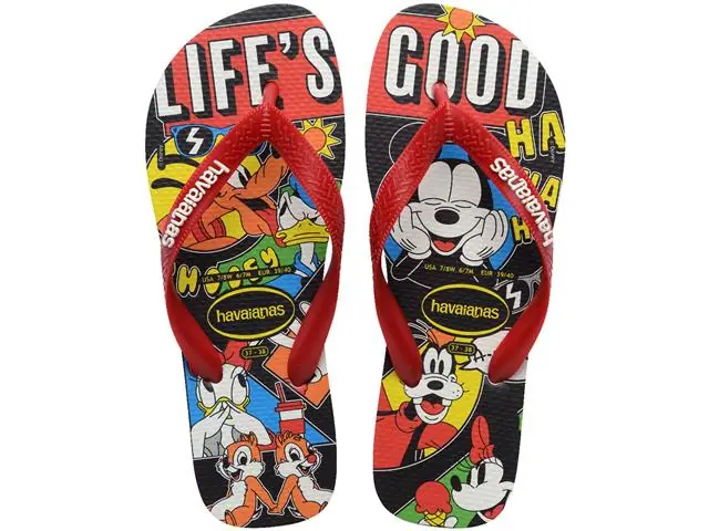 Chinelo Havaianas Top D Classics Branco/Vermelho Hibisco Tam 39-40