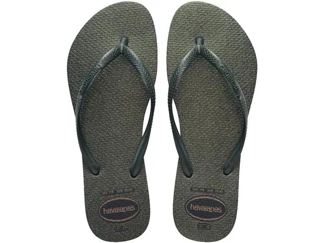 Chinelo Havaianas Slim Gloss Verde Olive Tam 35-36