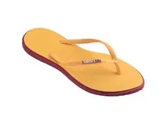 Chinelo Havaianas Slim Point Amaranto/Amarelo Caja Tam 33-34 - 1