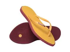 Chinelo Havaianas Slim Point Amaranto/Amarelo Caja Tam 33-34 - 3