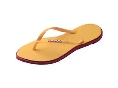 Chinelo Havaianas Slim Point Amaranto/Amarelo Caja Tam 33-34 - 5