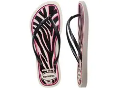 Chinelo Havaianas Slim Animals Bege Palha/Cinza Dark Metalico Tam 35-3 - 4