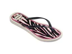 Chinelo Havaianas Slim Animals Bege Palha/Cinza Dark Metalico Tam 39-4 - 1