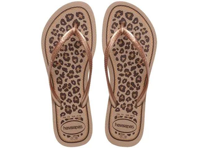 Chinelo Havaianas Slim Animals Rose Gold/Rose Gold Tam 41-42