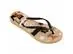 Chinelo Havaianas Slim Pets Dourado/Preto Tam 33-34 - 1