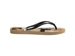 Chinelo Havaianas Slim Pets Dourado/Preto Tam 33-34 - 2