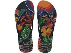 Chinelo Havaianas Slim Tropical Marinho/Marinho Tam 33-34