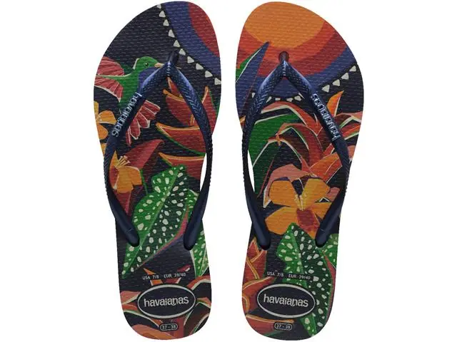 Chinelo Havaianas Slim Tropical Marinho/Marinho Tam 39-40