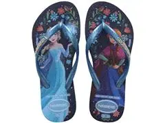 Chinelo Havaianas Kids Slim Princess Azul/Azul Lavanda Tam 29-30 - 0