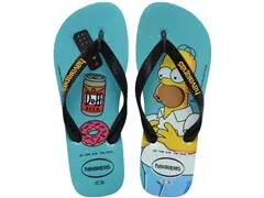 Chinelo Havaianas Simpsons Azul Tradi/Preto Tam 39-40