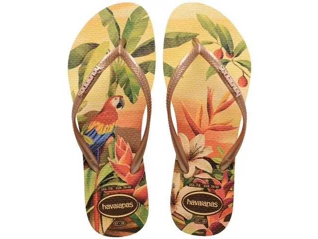 Chinelo Havaianas Slim Tropical Amarelo Caja Tam 37-38