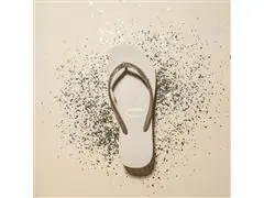 Chinelo Havaianas Slim Glitter Ii Areia Tam 33-34 - 5