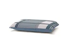 Jogo Cama Casal Basic Rolinho Est.Oliver Azul 3pc - 1