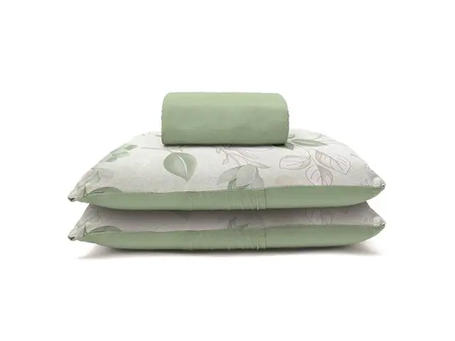 Jogo Cama Solteiro Basic Rolinho Est.Dominique Verde 2pc