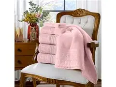 Kit Toalha Soc.30x50 Cristal Renascenca 3309 Rosa Petala 2pc - 3