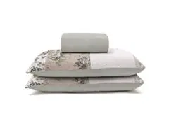 Jogo Cama Quen Basic Rolinho Est.Scarlet Cinza 3pc - 3