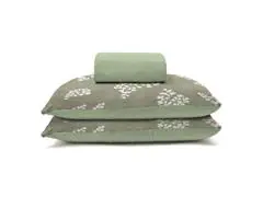 Jogo Cama Solteiro Basic Rolinho Est.Avencas Oliva 2pc