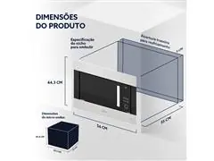 Forno Micro-ondas de Embutir 23L Oster Black Inox 110V - 7