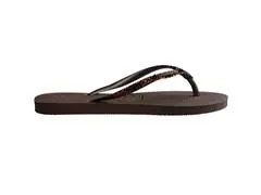 Chinelo Havaianas Slim Glitter Ii Cafe Tam 33-34 - 2