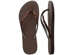 Chinelo Havaianas Slim Glitter Ii Cafe Tam 33-34 - 4
