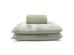Jogo Cama King Basic Rolinho Est.Dominique Verde 3pc