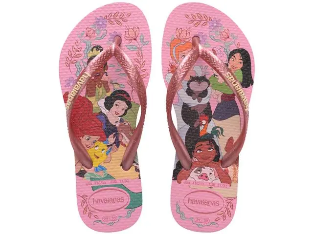 Chinelo Havaianas Kids Slim Princess Rosa/Rosa Tam 25-26