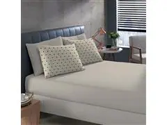 Jogo de Cama Casal Buettner Basic Estampado Denis Bege 3 Peças - 1