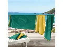 Toalha de Praia Buettner Bandeira Brasil Ouro 70x140 cm 1 Peça - 2