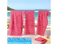 Toalha Infantil Buettner Unicórnio Rosa Chiclete 70x120 cm 1 Peça - 0