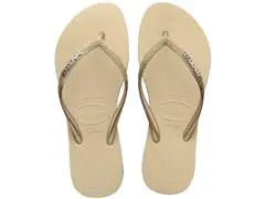 Chinelo Havaianas Slim Sparkle Me Areia Tam 33-34 - 0