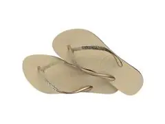 Chinelo Havaianas Slim Sparkle Me Areia Tam 33-34 - 3