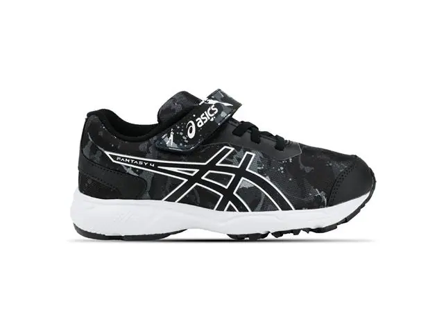 Tênis Asics Fantasy 4 Black/Real White Kids Tam 27