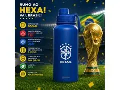 Garrafa Térmica Inox Gocase Copa Mundo Brasil Azul 950ml - 2