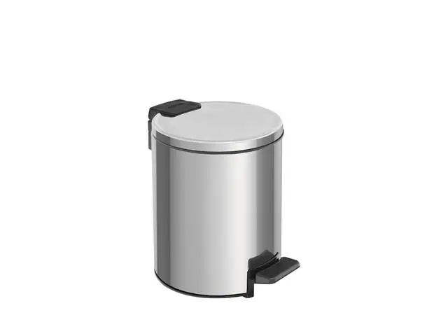 Lixeira com Pedal Tramontina Loop em Aço Inox com Balde Interno 3 L