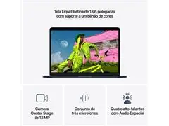 MacBook Air 13” M5 16GB RAM 512GB Meia Noite (Midnight) - 2