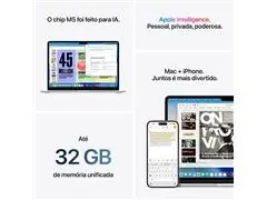 MacBook Air 15” M5 24GB RAM 1TB SSD Azul Escuro (Space Blue) - 4