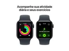 Apple Watch SE 3 40mm Alumínio Meia Noite Pulseira Esportiva Preta - 4