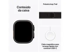 Apple Watch Ultra 3 49mm Titânio Preto Pulseira Trail Loop - 6
