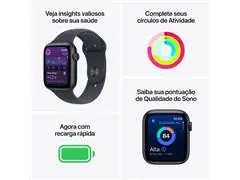Apple Watch SE 3 40mm Alumínio Prata Pulseira Esportiva Branca - 2