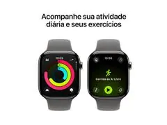 Apple Watch Series 11 46mm Titânio Natural Pulseira Esportiva Cinza - 3