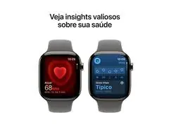 Apple Watch Series 11 46mm Titânio Natural Pulseira Esportiva Cinza - 4