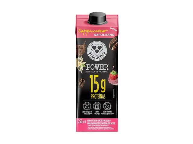 Bebida Láctea Cappuccino Napolitano Zero Lactose Power 12x250ml