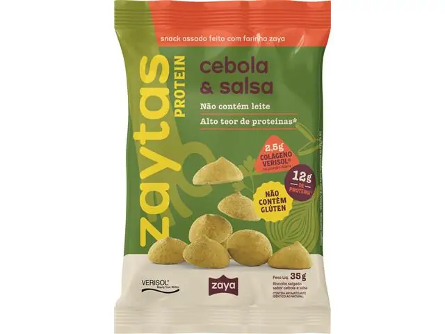 Snack Proteico Cebola e Salsa 12g Proteína Zaytas Protein 12x35g