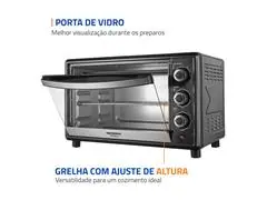 Forno Elétrico Mondial Family II 42L Preto/Inox 1600W 220V - 6