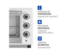 Forno Elétrico Mondial Family II 42L Branco/Inox 1600W 220V - 4