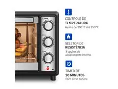Forno Elétrico Mondial Family Grill 48L Preto/Inox 1800W 110V - 4