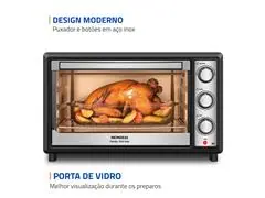 Forno Elétrico Mondial Family Grill 48L Preto/Inox 2000W 220V - 6