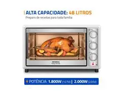 Forno Elétrico Mondial Family Grill 48L Branco/Inox 2000W 220V - 1