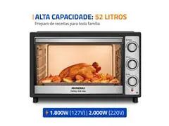 Forno Elétrico Mondial Family Grill 52L Preto/Inox 2000W 220V - 1